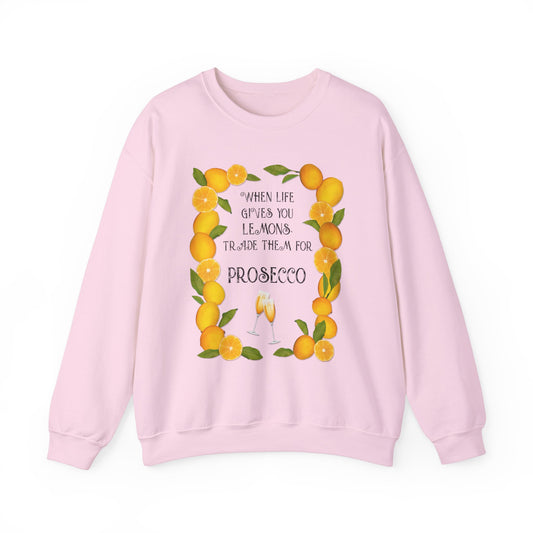 Unisex "When Life Gives You  Lemons" Sweatshirt designed in Italy by Elisa Savoia | Giada Valenti | Prosecco | Christmas Gift