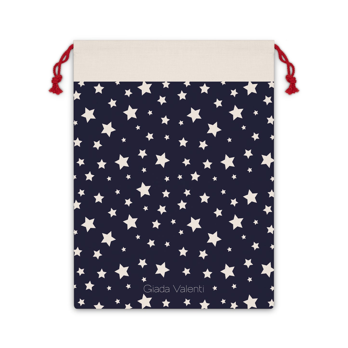 Christmas Stars Gift Bag with exclusive Italian design print | Blue | Giada Valenti | Christmas Gift