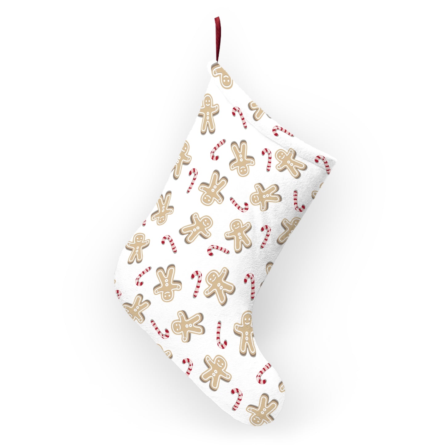 Gingerbread Candy Cane Christmas Stocking | Giada Valenti Collection