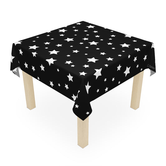 Christmas Star Tablecloth with Italian Design print | Black | Giada Valenti | Christmas Decoration | Christmas Gift